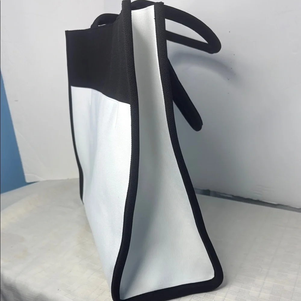 Kate Spade knit color block Black and White Tote Bag NWT - Picture 9 of 14
